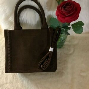 Brown Woven Shoulder Bag